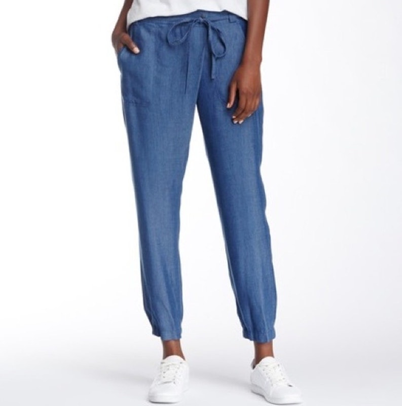 Vince Chambray Wrap Front Jogger Pants Size 4
